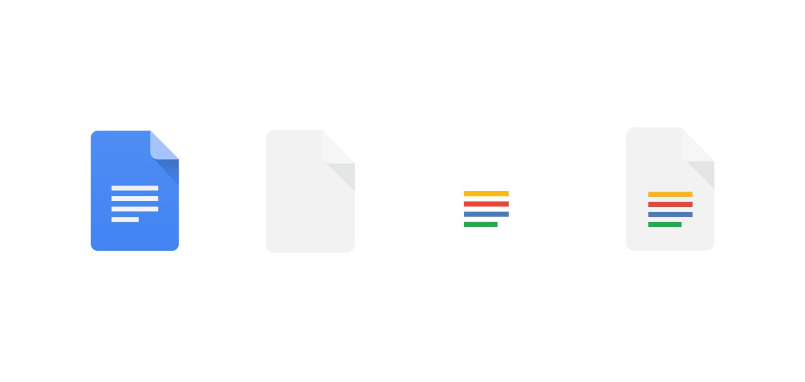 Breakdown of Google's Docs icon redesign