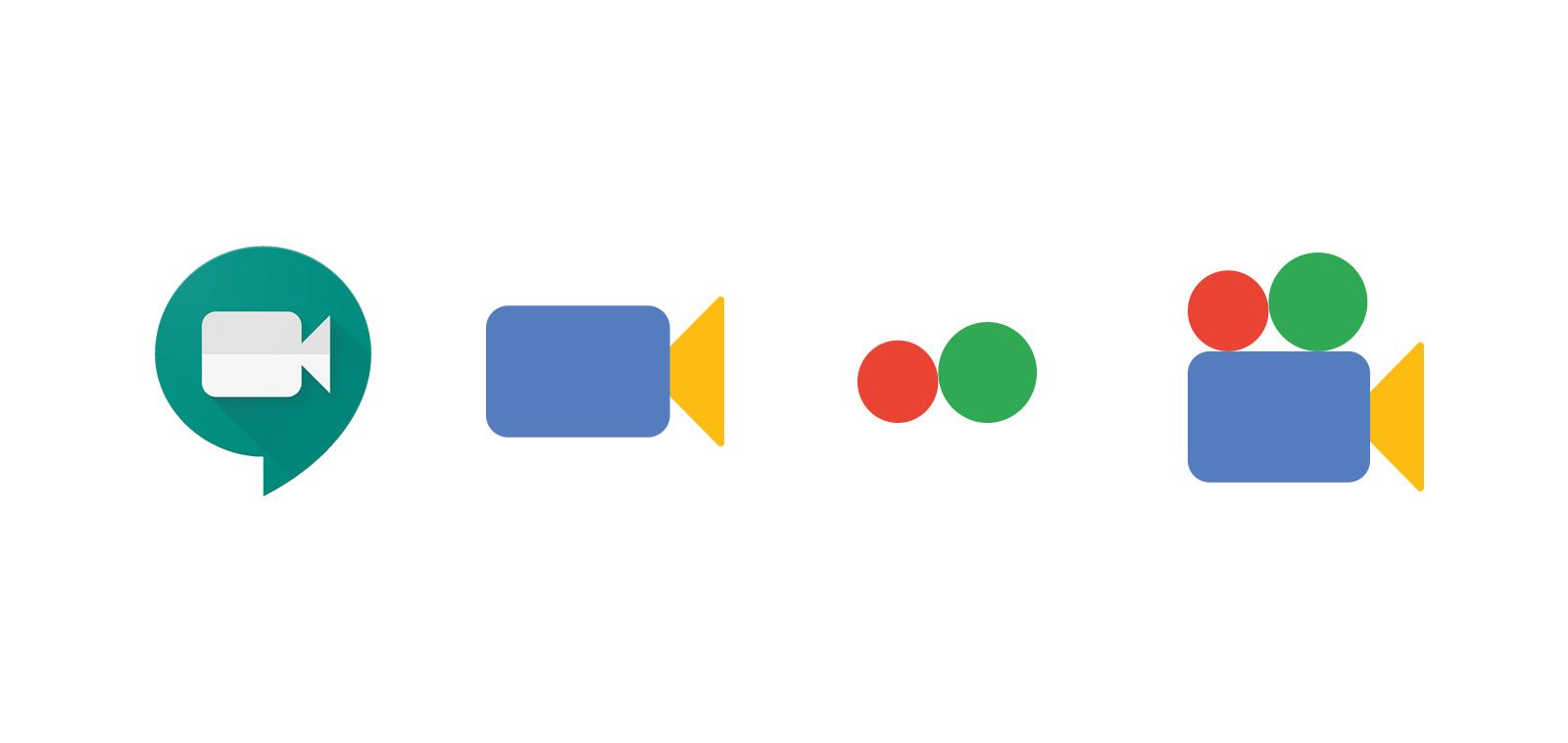 Breakdown of Google's Meet icon redesign